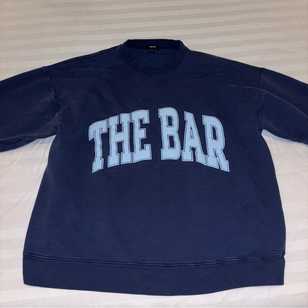 The Bar Deep Blue Sweatshirt with Light Blue Logo